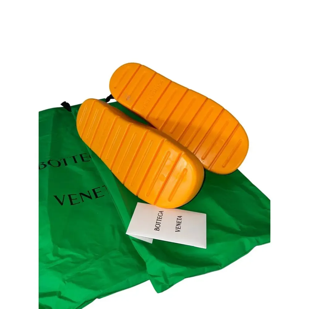 Bottega Veneta Bold Orange Puddle Mules Size US 8 / EU 38